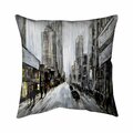 Begin Home Decor 26 x 26 in. Grey Gloomy Street-Double Sided Print Indoor Pillow 5541-2626-CI67